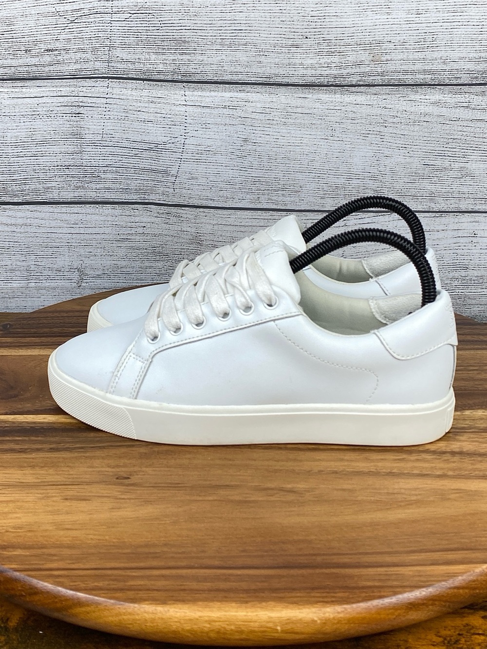 Sam Edelman Ethyl White Leather Lace Up Sneakers Women’s Shoe Size 7